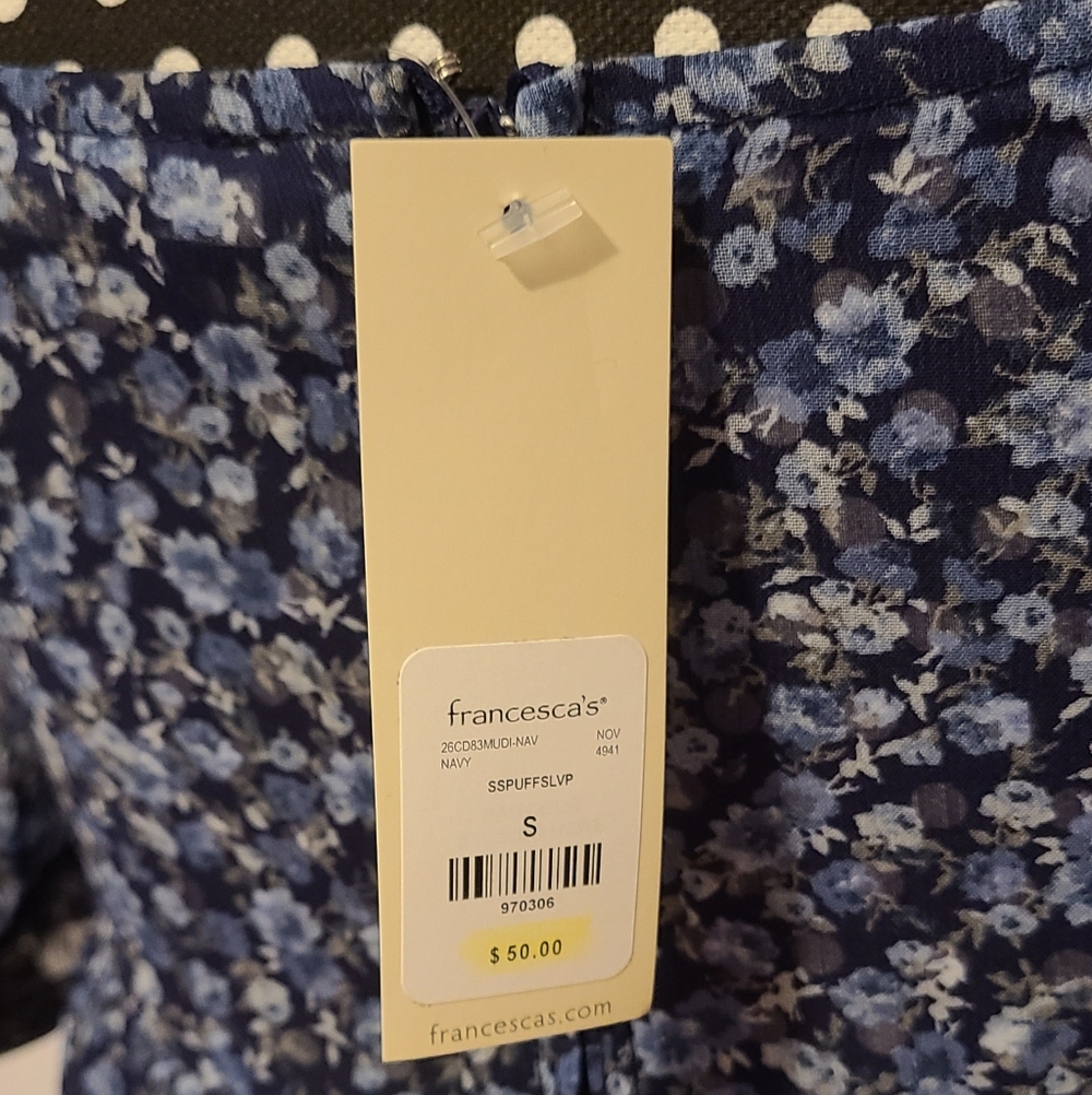 Francesca's Trixxi Blue Floral Dress - Picture 4 of 10